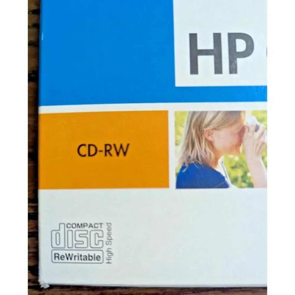 5-PK HP CD-RW ReWritable 12X Blank Disc in Case High Speed Compact Disc NEW